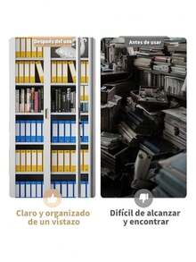 Gabinete Metálico Armable Con Entrepaños Móbiles Y Puertas - Blanco - Ver 6