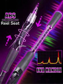 SOUGAYILANG Baitcasting 全套钓鱼套装：碳纤维两节鱼竿和 8+1 轴承渔线轮 | 8 公斤（17.8 磅）拖拽力 | 全套装备包括鱼线、拟饵、鱼饵和配件 | 颜色/款式可能有所不同 - 紫色 - 查看 5