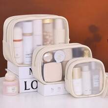 高级哑光半透明化妆包，化妆品收纳袋，旅行洗漱包，大容量便携化妆包，房间装饰，包袋，化妆包，梳妆台，旅行，化妆包，旅行必备，收纳，储物，旅行必备，化妆品收纳包，化妆包，洗漱包，桌面收纳包，化妆包，化妆袋，化妆品收纳包，梳妆台配件，化妆袋，化妆包，收纳袋，化妆袋，旅行必备 - 彩色 - 查看 12