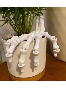 2 cái/cặp đồ trang trí bàn tay bộ xương, mô hình bàn tay Halloween có khớp chuyển động, đồ trang trí phong cách Gothic, đồ trang trí chậu cây Halloween, đồ trang trí sân vườn ngoài trời - Nhiều màu - Xem 3