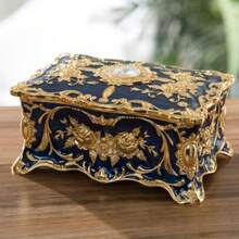 European Style Retro Metal Jewelry Box - Creative High-End Storage For Rings & Necklaces (Gift Idea) - Nhiều màu - Xem 4