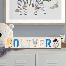 [Customized Puzzles] Personalized Name Puzzle, Wooden Name Puzzle, Animal Element Style, Ideal For Baptism, Birthday, Christmas, New Year Gifts, Support English Letters Only, Exquisite 1st Birthday Gift Suitable For Boys And Girls,Multi-Functional,Reusable,Ornamental,Exquisite,Stylish,Adorable,Colorful,Cute,Funny,Custom,Personalized,Customized,Unique,Ideal Gifts For Her,Ideal Gifts For Him,For Anniversaries,For Birthdays,Kids Puzzles - Multicolor - View 8