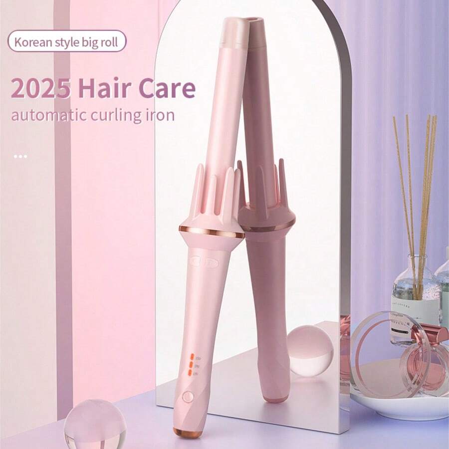 This 28mm Auto Curling Iron Is Equipped With Automatic Curling Devices On Both Sides, Providing 3 Temperature Settings, Built-In Negative Ion Generator, Smart Timer And Sensor, And Auto Shut-Off Function. It Can Easily Create Big Waves And Beach Curls With One-Touch Automatic Release, Making It A Professional Auto Curler That Can Hold The Style For Long. Suitable For Mother's Day, Valentine's Day And Other Holidays, As Well As For Home And Travel Use. - EU C Type Plug(220-240V) - View 1