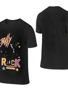 Summer Men's T Shirt Casual Round Neck Loose Tops Fashion Color Contrast Print T Shirt For Men Funny 3D Tee Street  Clothes - Black - View 2