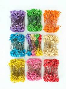 1/6 Box Mini Dried Baby's Breath Flowers, Bulk Bouquet Natural Gypsum Flowers For Wedding Wreath, Bridal Shower, Home Vase Decor, Card Making DIY - Pink Crystal Grass - View 1