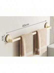 Toallero de ventosa, de barra simple o doble, estante colgante para el baño, barra para el baño, soporte para toallas sin taladrar, estante de almacenamiento para el baño, decoración del hogar, organizador de baño, decoración de otoño, de vuelta a la escuela