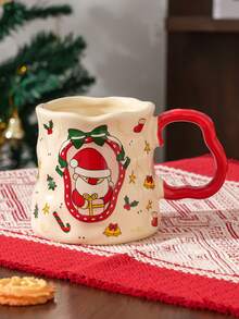 1 Piece, Christmas Theme, Ceramic Mug, Large Capacity Of 330ml, Suitable For Gifting To Friends, Lovers And Parents, Portable, Machine-Washable, High-Quality, Ceramic Craftsmanship, Reusable - Multicolor - View 11