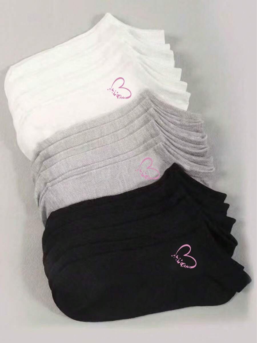 100只/80只/50只/30只/20只/10只/8只/4只装 舒适、吸湿排汗、抗菌、透气针织内衬袜 - 母亲节礼物，男女通用，长袜，吸汗防臭，弹性柔软，时尚纯色，适合春、夏、秋、冬四季穿着，休闲、日常穿着、瑜伽/运动