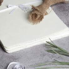 25pcs 300gsm Watercolor Paper, Rough/Textured Handmade Cotton Paper, White Textured Paper - White - View 9
