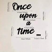 Un conjunto de decoraciones para el cuarto del bebé, letreros de madera en inglés con la frase "Érase una vez" para el dormitorio, la sala de estar y la decoración suave del hogar