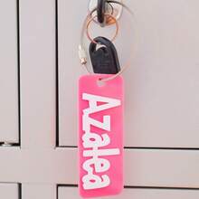1PC Custom Acrylic Keychain, Many Colors To Choose From, Customizable Name, Personalized, Unique, Fashionable, Ideal Gift For Women, Ideal Gift For Men, Practical, Reusable, Lunch Box Tag, Backpack Tag, Anniversary Gift, Party Gift,Trinkets, For Her - Multicolor - View 24