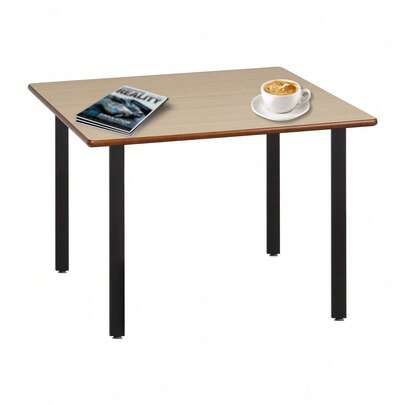 WANLECY 4 Stück Metall Tischbeine Standard Metall Möbelfuß, Tischgestell Quadratisch Höhe 710MM, Tischkufen Stabil mit Tragkraft 100KG, Eisen Tischbein Eckige mit 5 Matten, Schwarz Tischfüße