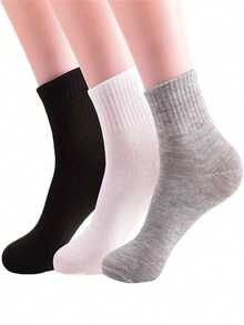 100/90/60/50/30/20/15/10/6/5/3/1 Pairs[Sports Enthusiast Essential]Classic Black, White, Grey Men's Crew Leg Warmers, Comfortable Casual Everyday Wear, Suitable For Leisure, Home, Outdoor Sports, Unisex Soft Mid-Calf Leg Warmers, Ideal For Daily Life, Winter Sock Set - Comfortable Soft Winter Leg Warmers Christmas Gift For Dad, Unisex, Suitable For Cold Weather, Long Leg Warmers, Winter Leg Warmers, Suitable For All Year Round | Multiple Colors Available - Multicolor - View 7