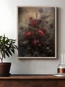 1 件秘密花园、深色田园风格、深色学院风艺术、复古花卉绘画、植物印花、女巫房间装饰、深绿色美学、玫瑰、田园美学、古董帆布印刷、花卉墙面艺术、异想天开的艺术、万圣节秋季墙面艺术、卧室装饰、客厅装饰、办公室装饰、餐厅墙面装饰 - 彩色 - 查看 16