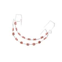 1Pair Metal Wires Fake Braces Colorful Brackets For Teeth Temporary Metal Bracket Orthodontic Dental Decor Ligature Ties Dental - 薄荷綠 - 查看 11