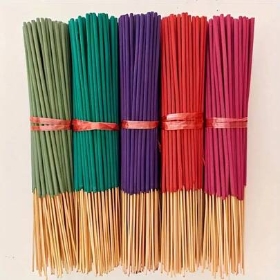 100pcs/Pack Incense Sticks - Lavender, Sandalwood, Jasmine, Sage, Rose, Milk, Dragon's Blood Scents - Natural Bamboo Incense Sticks, Suitable For Aromatherapy, Yoga, Meditation, Home And Office