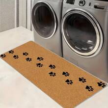 1pc Cute Paw Print Door Mat - Crystal Velvet Material Rectangular Floor Mat, Machine Washable, Suitable For Indoor Entrance Decor, All Season Universal Version - Multicolor - View 10