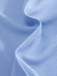 2pcs Men's Long Sleeve Polo Shirt And Drawstring Pants Set, Clean, Comfortable And Breathable - Baby Blue - View 10