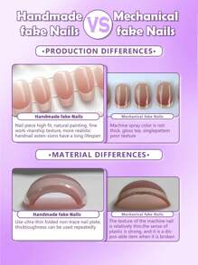 10Pcs Flash Cat Eyes Long Resin Nail Extension Chip-Proof Smudge-Proof Fake Nails For Women And Girl Nail Salon Press On Nails Nail Supplies Nails - White - View 4