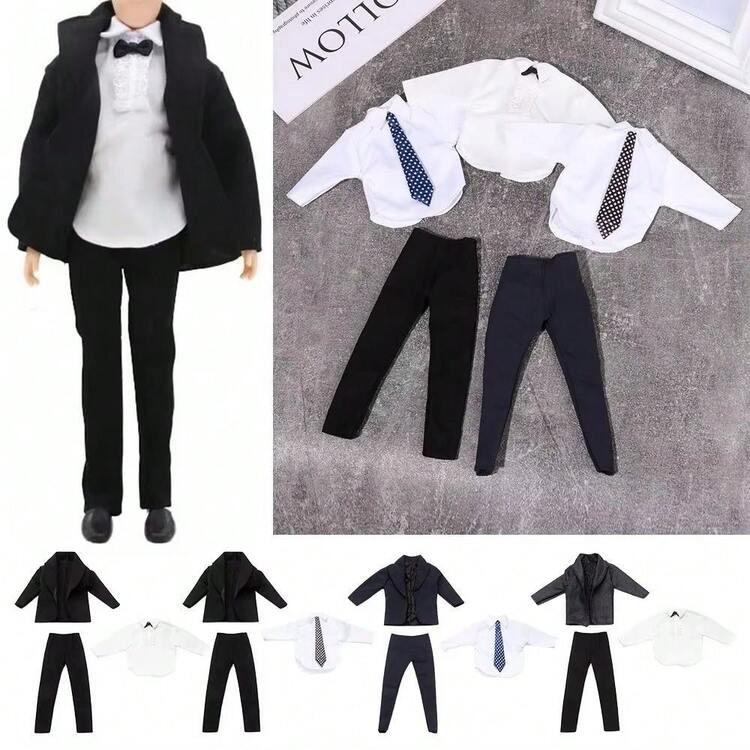 1/6 Doll Clothes Male Doll Daily Wear Casual Suit Shirt Pants Wedding Party Suit Man Doll Suit Clothes 30cm Doll Accessories - Multicolor - View 1