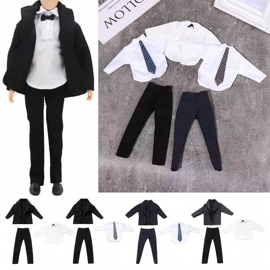 1/6 Doll Clothes Male Doll Daily Wear Casual Suit Shirt Pants Wedding Party Suit Man Doll Suit Clothes 30cm Doll Accessories