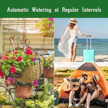 Solar Powered Automatic Drip Irrigation Kit 1500mAh Battery Timed Self Watering System IP65 Waterproof Supports 10 Potted Plants For Balcony Garden Vegetable Patch Hanging Baskets - 黑色 - 查看 4