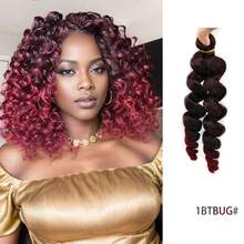 Extensión de cabello trenzado rizado francés sintético de 12 pulgadas, estilo boho, para peinado de bob corto de 12 pulgadas y 150 gramos, para mujeres en días festivos, fiestas, Halloween, Navidad, festivales de música, carnaval y Año Nuevo