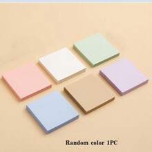 共5件，共500张。颜色随机。莫兰迪风格的便利贴。便携式学生马克笔书写笔记，自粘，易于粘贴，可用作记事本。它们是办公室、家居和学校的好帮手，也是办公配件。（注：B款（6本/600张）白色版和白色透明版（50张*2）将随机发货。） - 彩色 - 查看 17