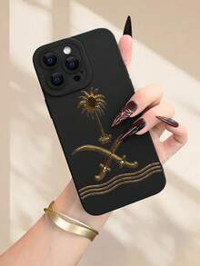 1 chiếc ốp lưng điện thoại thời trang cá nhân hóa theo chủ đề Ả Rập Xê Út với viền camera nhô cao và bảo vệ cạnh, chất liệu TPU, tương thích với iPhone 16/15/14/13/12/11 Pro Max, Galaxy S24/S23/S22/S21 và dòng A54/A53/A52/A34/A15, món quà tuyệt vời cho bạn bè, gia đình, người yêu, sinh nhật. - màu đen - Xem 3