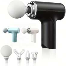 RAF 1pc Mini Portable Massage Gun LED Multiple Speed Adjustable Fascia Gun, Hand Held Body Back Muscle Massager Extra Long Endurance Fascia Stick Vibrater Massager Massageador,Vibrator