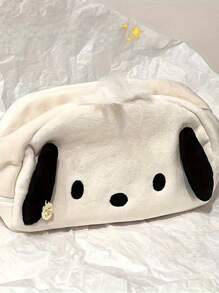 Sanrio 1 PC Sanrio Pochacco/Cinnamon Dog Large Zipper Pencil Case | Visually Appealing Plush Design, Durable Fabric Organizer For School, Office Supplies, And Stationery