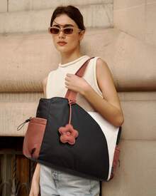 ¡RecomendadoLOVEVOOK - Bolsas de mano para mujer, bolsa de trabajo acolchada para portátil con cremallera, bolsas de mano grandes para mujer con compartimentos para la escuela y el profesor de viaje¡Top de Temporada - Café-beige-rosa - Ver 4
