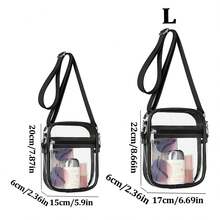 Clear Crossbody Bag, Stadium Approved Clear Bag For Concerts,Sporting Event For Women And Men Pvc Bag