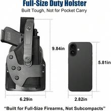 Gun Flower Universal Drop Leg Holster For  17 19 22 23 26 Gen3-5, Taurus G2C G3C G3 XL, Beretta 92FS PX4 APX, M&P 9MM Compact, Canik TP9 SF Elite, CZ P07 P09 P10C, Adjustable Thigh Platform – No Optic/Laser - default - View 3