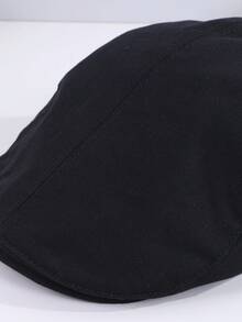 1 件女士纯色宽边时尚百搭连帽贝雷帽，适合情侣休闲日常穿着和外出秋季配饰 - 純色 - 查看 9