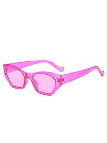 1/3/4副男女通用韩版时尚黑色猫眼多边形百搭太阳镜，适合优雅着装、旅行、运动、驾驶、节日、海滩、音乐节、郊游、夏季配饰、度假、家庭出游、高尔夫、徒步旅行、街头风格、运动、派对、户外活动、假日 - 彩色 - 查看 7