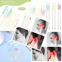 180Pcs Disposable Earrings Hole Cleaner Ear Hole Floss Piercing Hole Cleaner Line Ear Piercing Care Cleaning Tool Odor Removal Ear Care Kit For Women Men#DSGDSF - 綠色&玫紅色&黃色 - 查看 2