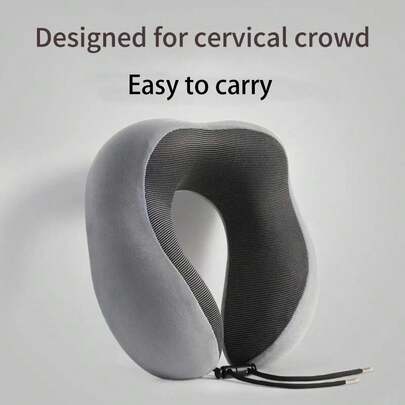 1 件旅行枕高级记忆泡沫颈枕，柔软支撑旅行必需品，旅行睡眠颈枕，适合旅行休息、飞机睡眠、汽车、办公室和家庭使用，礼物。