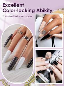 CHOSEOS 6 Colors Acrylic Powder Kit, Create Salon-Quality Nails At Home, Perfect Choice For Beginners And Professionals Acrylic Press On Nails - Multicolor - View 3