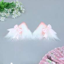 Phụ kiện tóc Lolita có sẵn, Thú nhồi bông thủ công nhiều màu sắc, Phụ kiện tiệc tùng thời trang Kẹp tóc tai mèo dễ thương, Phụ kiện trang phục dự tiệc - Nhiều màu - Xem 6