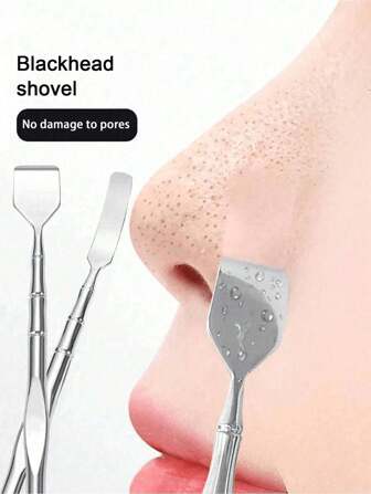 1pc,Blackhead Remover Tool Set, Comedone Extractor Kit, Double-Sided Pimple Popper Tool.Facial Acne Needle, Suitable For Face Skin Cleaning Face Clean,Facial Brush,Bag,Organizer,Storage