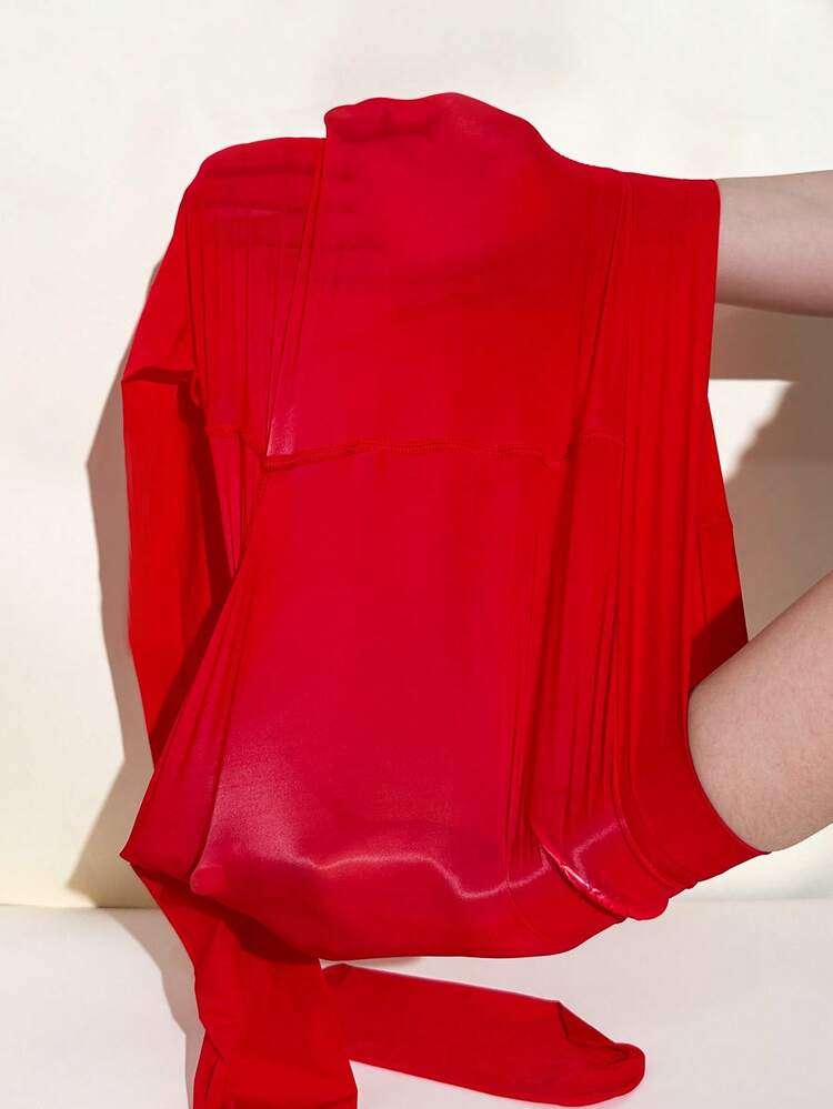 1 chiếc quần legging định hình cơ thể dành cho nữ, chất liệu siêu co giãn, ôm sát, phù hợp cho nữ, dáng suông, thoải mái khi mặc cả ngày (Size XS-5XL) - Đỏ - Xem 3