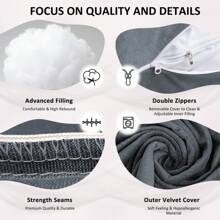 Pregnancy And Nursing Pillow For Baby + Soft Sleeping And Cuddling Pillow, 100% Cotton Pillow Cover, Removable And Washable (Jungle)