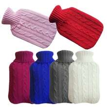 2L Knitted Hot Water Bottle Bag Warm Knitted Cover - Multicolor - View 8
