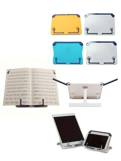 1/2개 오거나이저 휴대용 접이식 악보 스탠드 휴대용 데스크탑 악보 스탠드 악보 핸드 롤 악보 스탠드 피아노 데스크탑 독서 스탠드 독서 스탠드 태블릿 스탠드