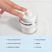 3 Pcs Airless Pump Jars Mixed, Empty Makeup Containers, Refillable Vacuum Bottle Dispenser For Cream, Travel Bottles For Toiletries, Leak Proof Air Pump Jar For Cream Lotion, Eye Cream, Liquid, Foundation, Shampoo - 3 件裝 - 查看 7