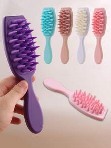 Silicone Scalp Massage Hair Brush, Long Handle Hair Cleaning Brush, Promotes Hair Growth And Removes Dandruff, Home Shampoo Brush, Long Handle Shampoo Comb, Personal Care Scalp Massage Brush, Shampoo Brush Bath Brush