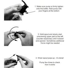 Loio Pump Boles Empy 8 OZ Ree Refillable Plas Coaiers Amber Ih Black Dispeser For So Shampoo Loios  Body So S Ad Massa Oil  Pack - 琥珀色 - 查看 6