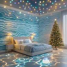 USB Powered LED Aurora Projection Lamp With Adjustable Brightness And Color Changing, Ideal For Gaming Room Decor And Ambient Lighting, Immersive Experience Enhancer | Decorative Lighting, Bedroom Projector Lamp, Bedroom Ambient Lighting | Mood Lighting | Dimmable Lamp