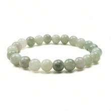 Pulsera bohemia de cuentas multicolor de 8 mm con cuarzo rosa natural y piedras de berilo | Pulsera de cristal curativo con cordón elástico | Equilibrio energético de yoga y meditación | Regalo elegante de cuentas redondas